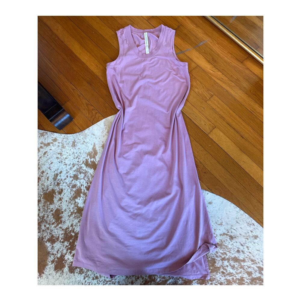 Lululemon All Yours Tank Maxi Dress Pink Taupe Size 6